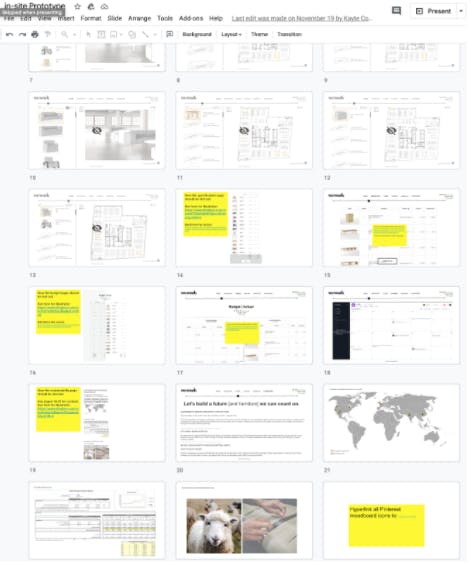 Google slides for storyboard