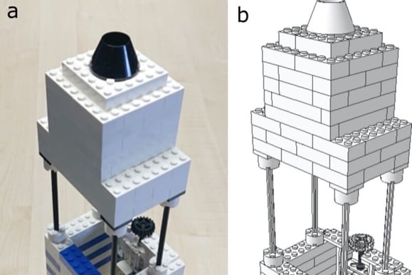 Lego microscope, photo versus sketch