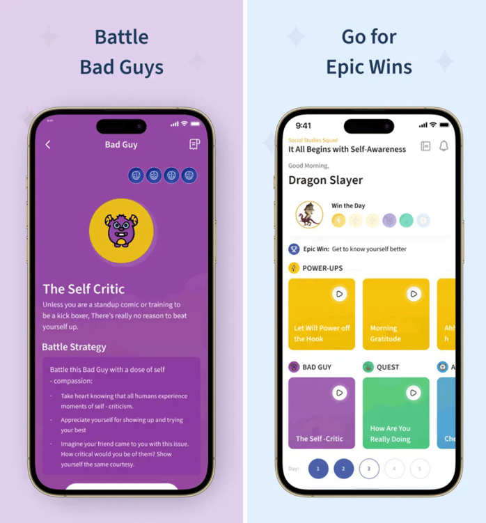 SupperBetter- gamification in mental health care apps