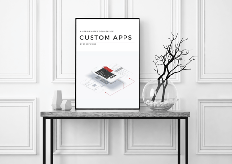 delivery of custom apps, tablet mockup image