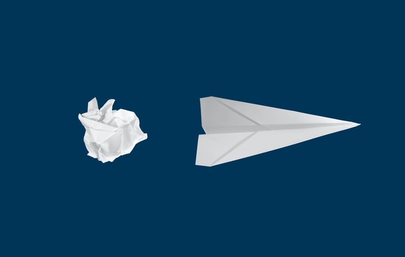 paper plane, as a concept of spotting opportunities as an entrepreneur