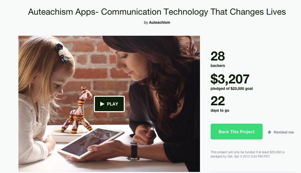 woman showing a little girl a tablet, Auteachism app by SF AppWorks concept